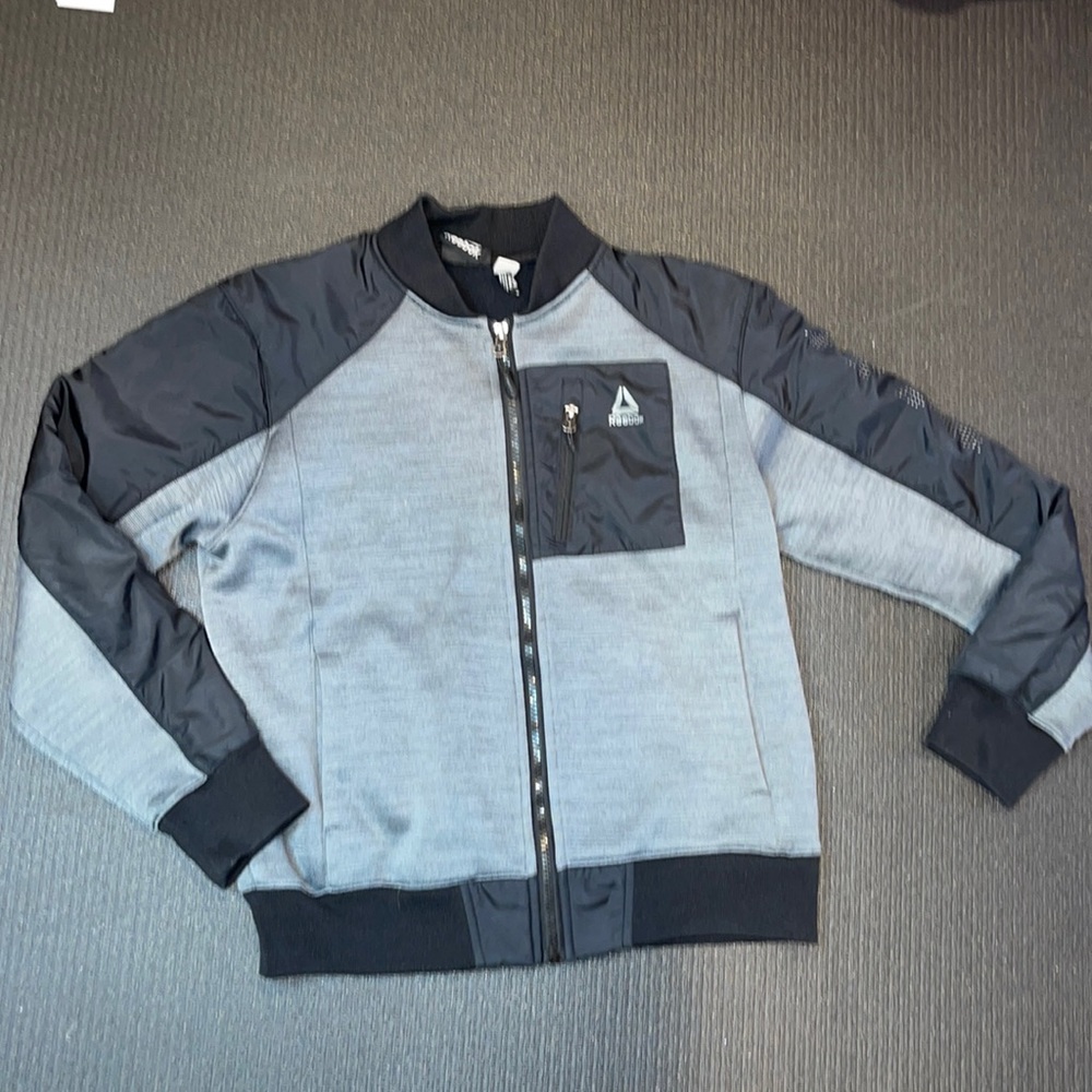 Reebook Jacket boys  Full Zip Gray Size‎ L 14/16 Light